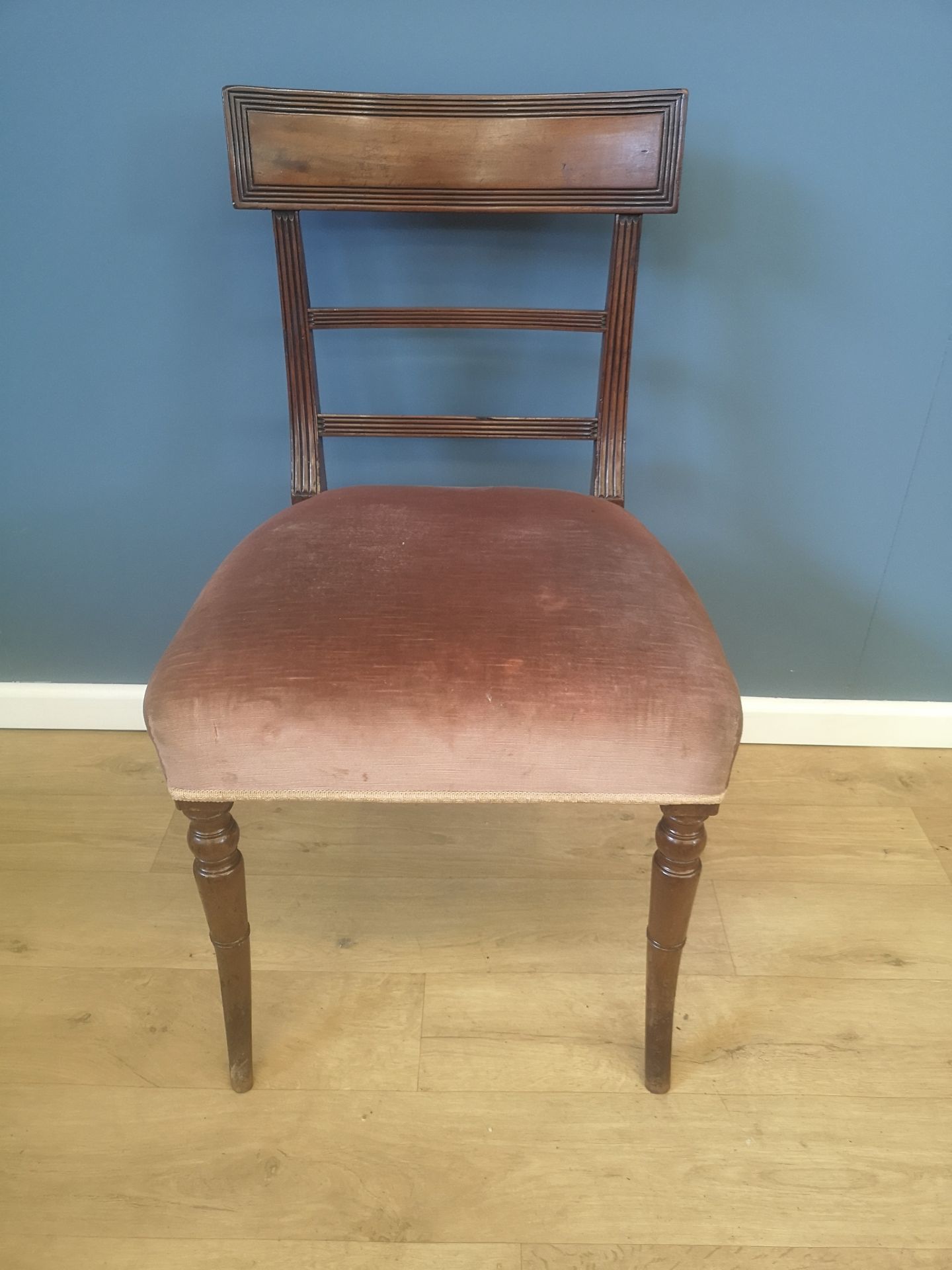 Six Victorian ladderback dining chairs - Image 3 of 5