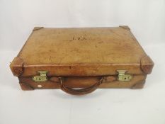 Cross leather suitcase