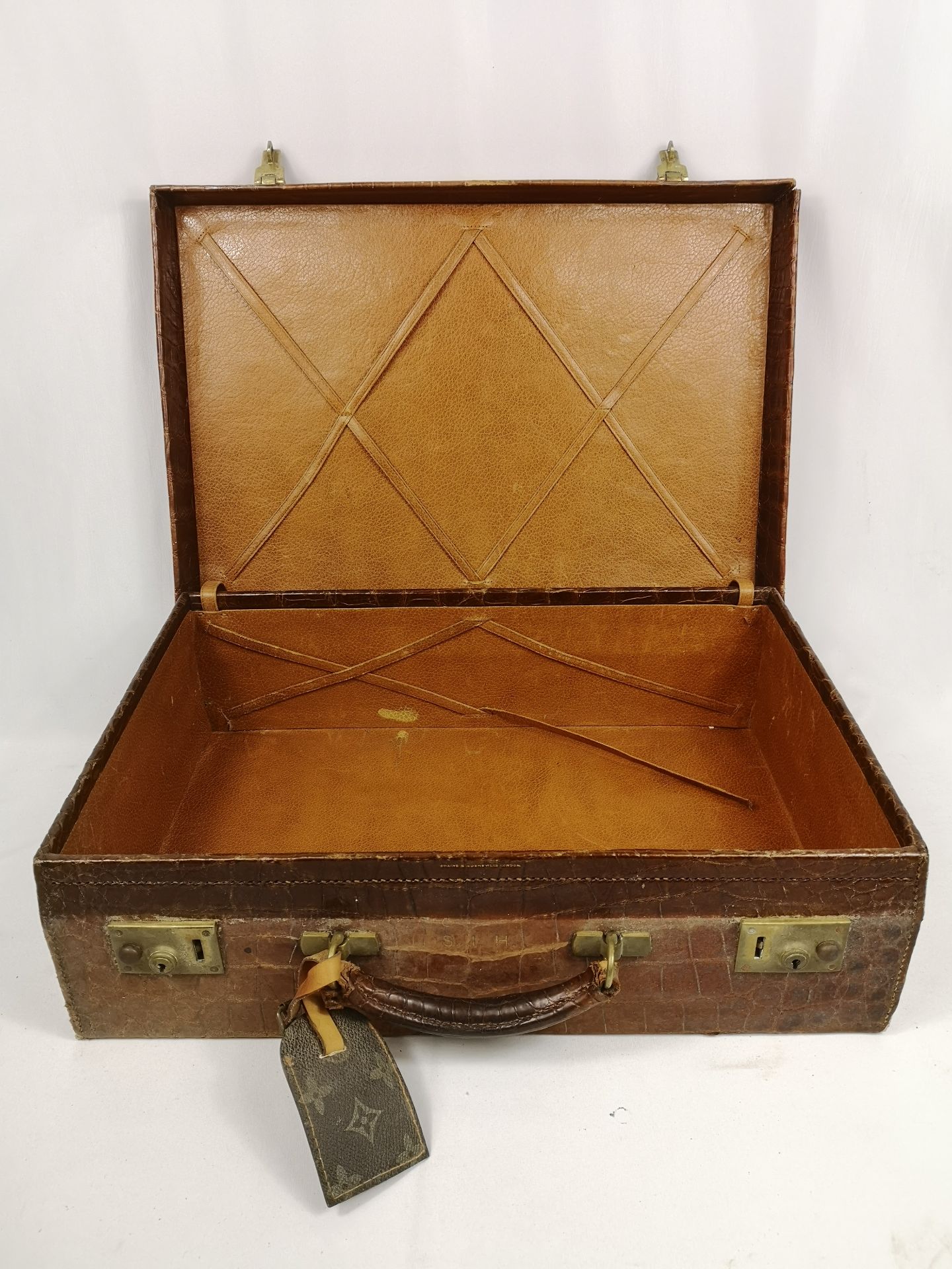 Swaine and Adeney crocodile suitcase - Image 5 of 6