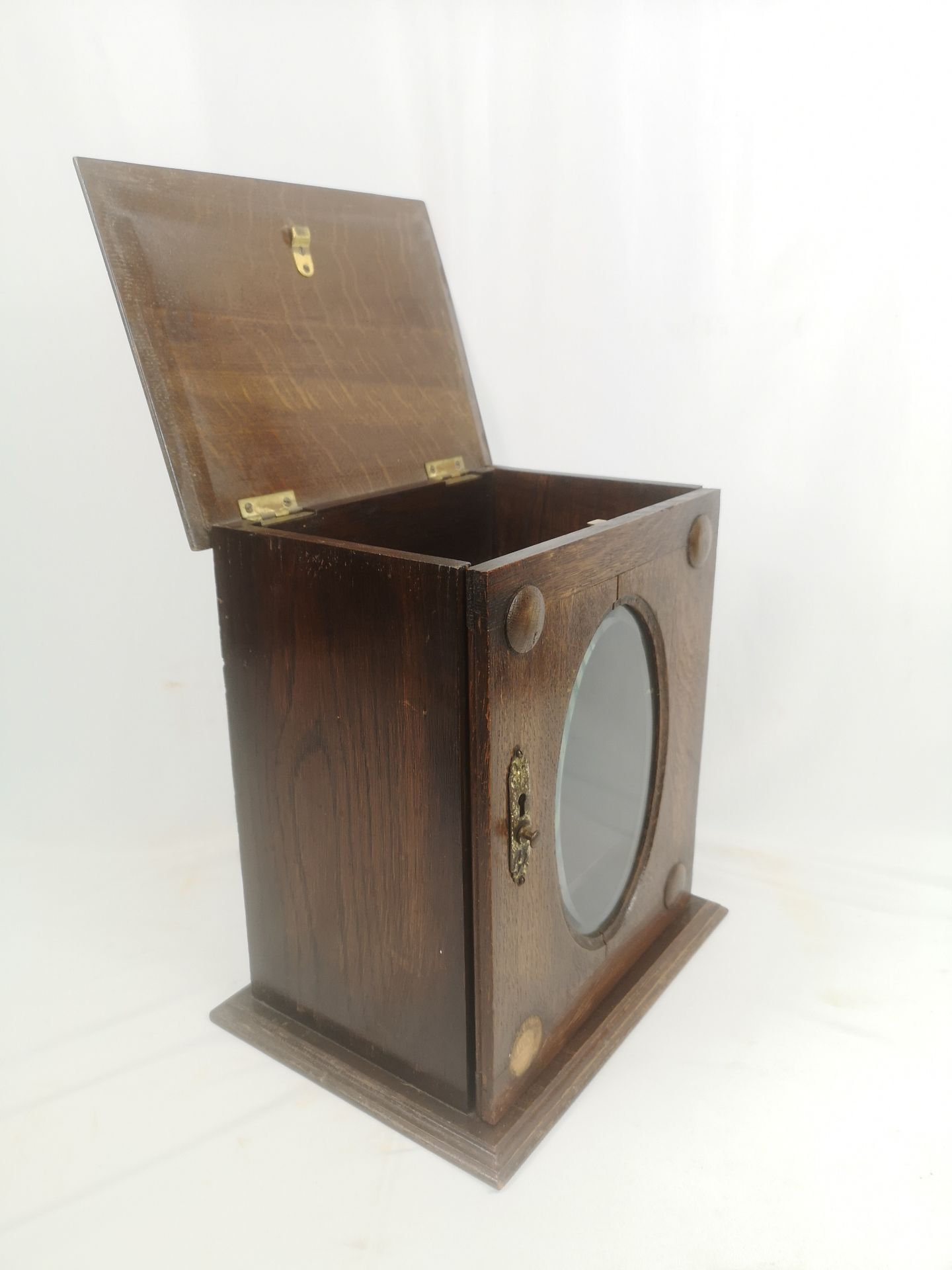 Oak smokers cabinet - Image 4 of 6