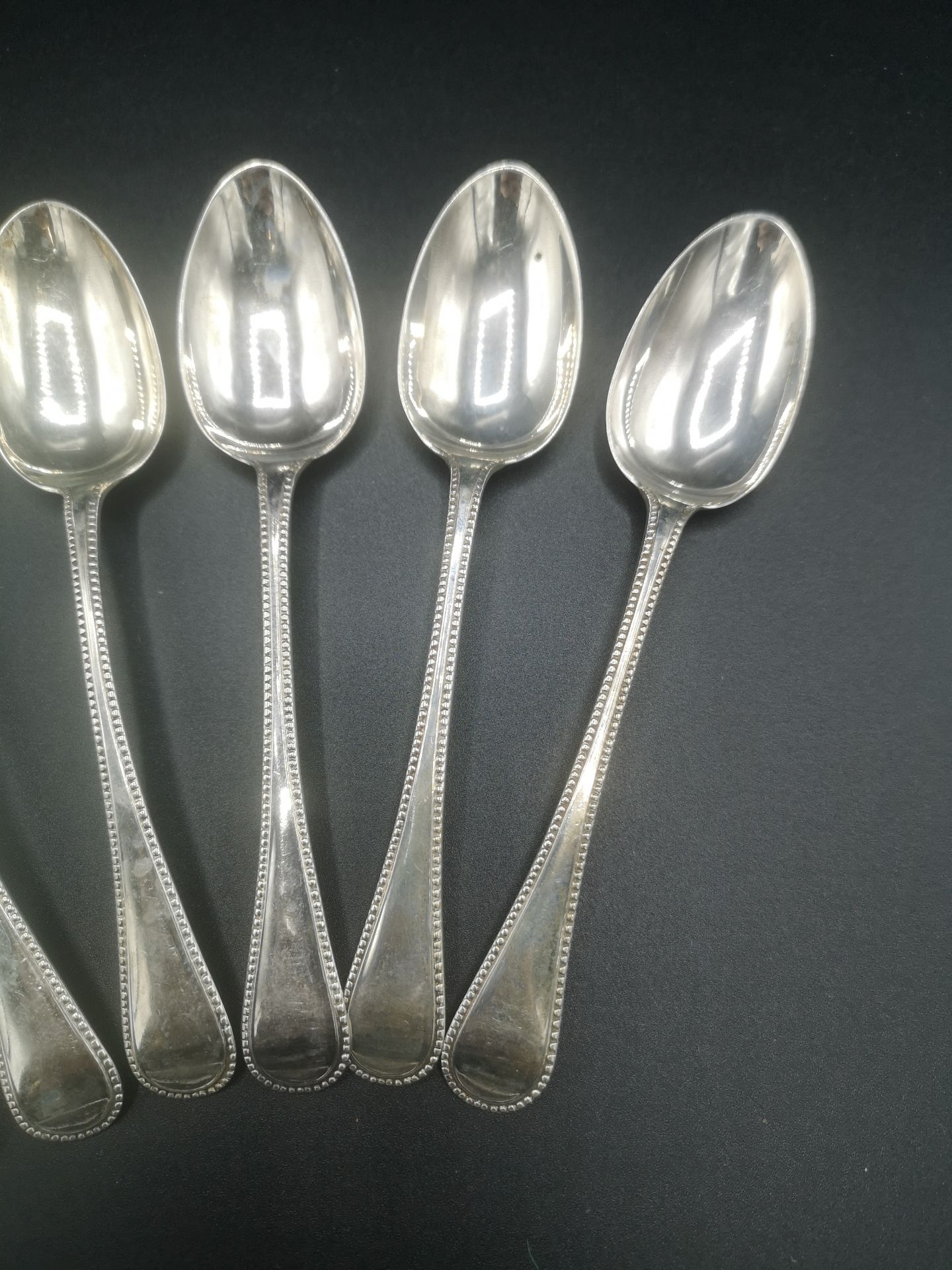 Set of six Victorian Scottish silver tea spoons - Image 3 of 4
