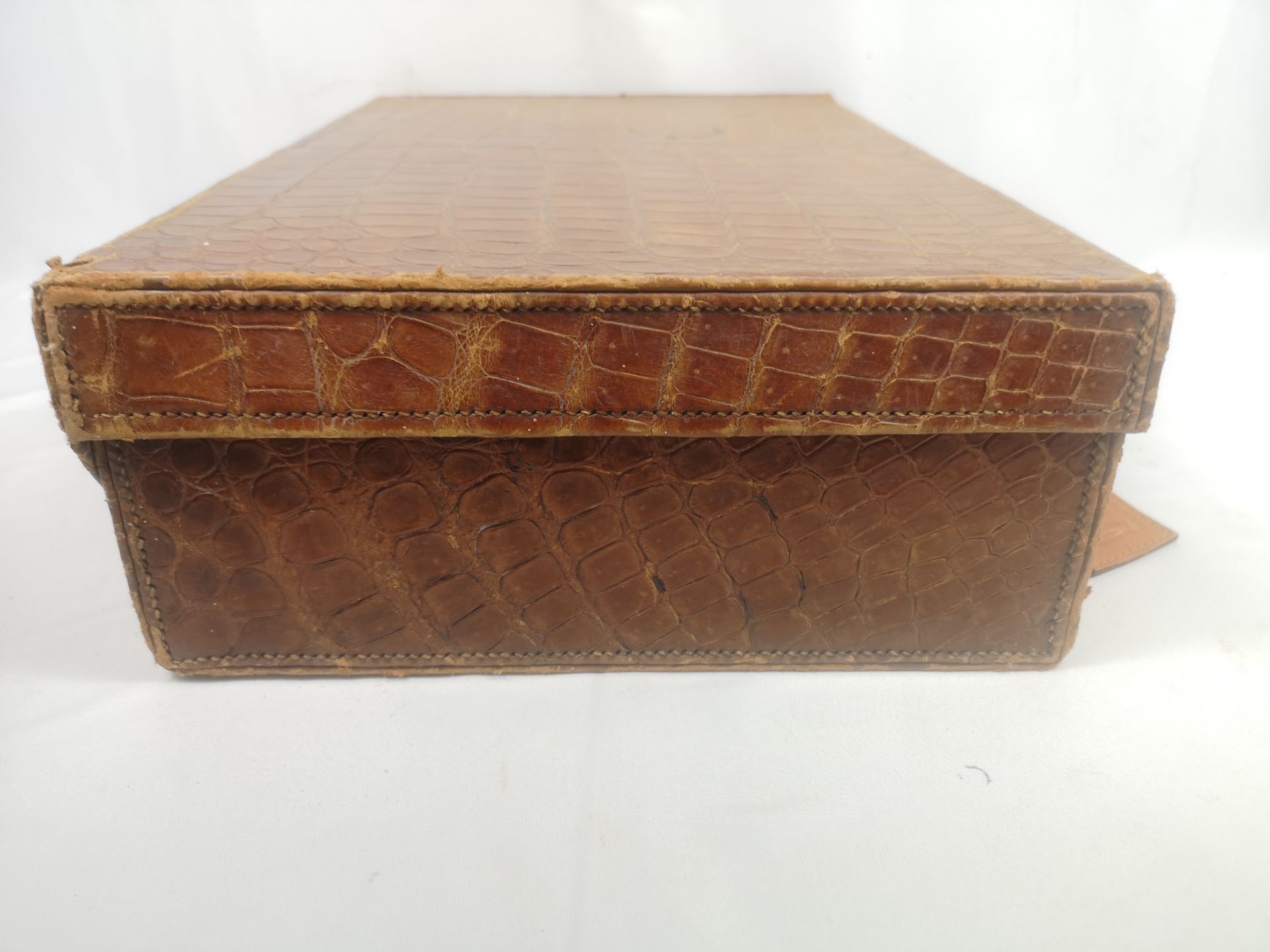 Swaine and Adeney crocodile suitcase - Image 3 of 6