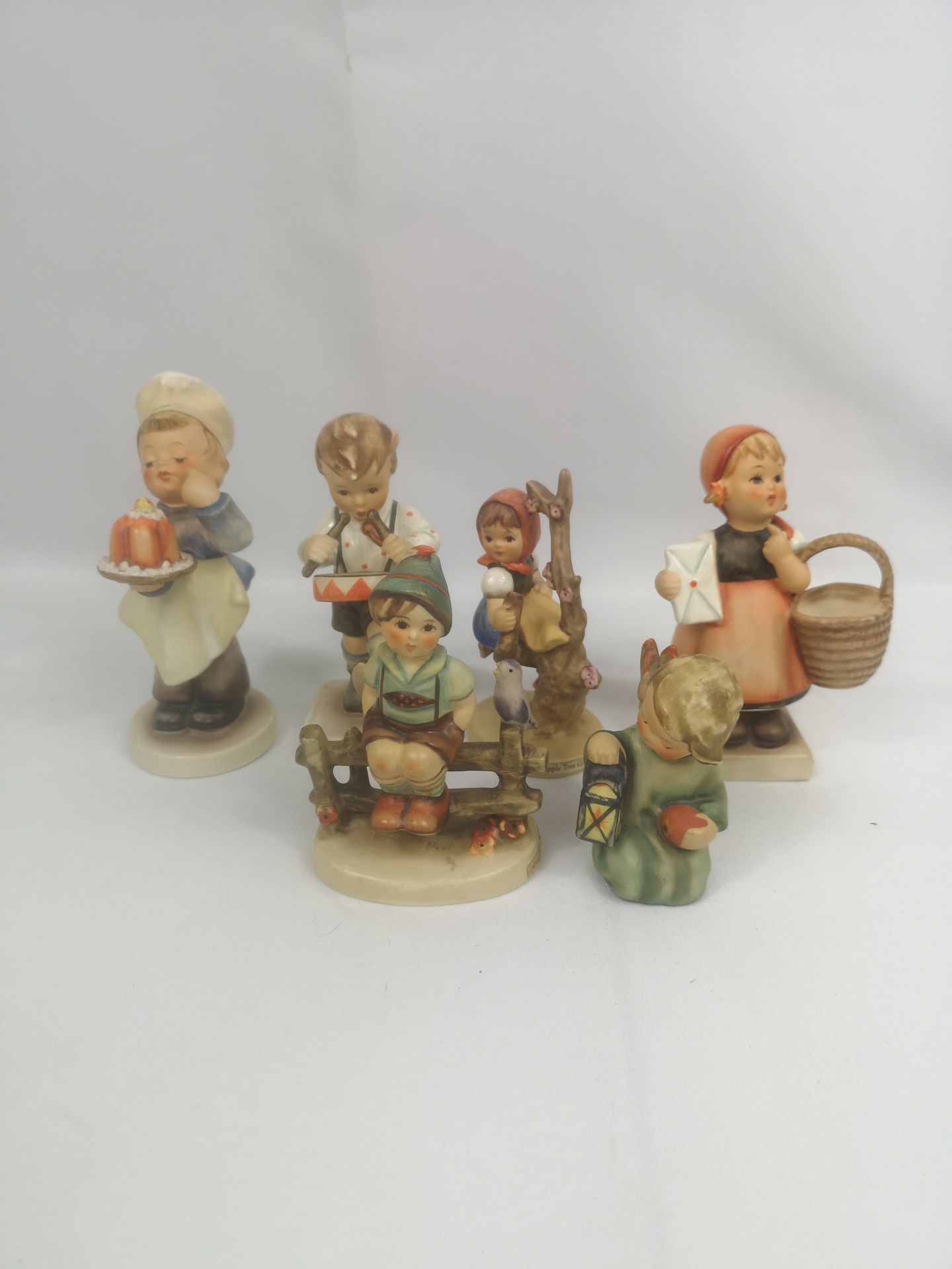 Six Goebel figures