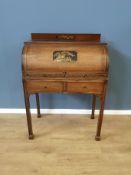 Mahogany roll top desk