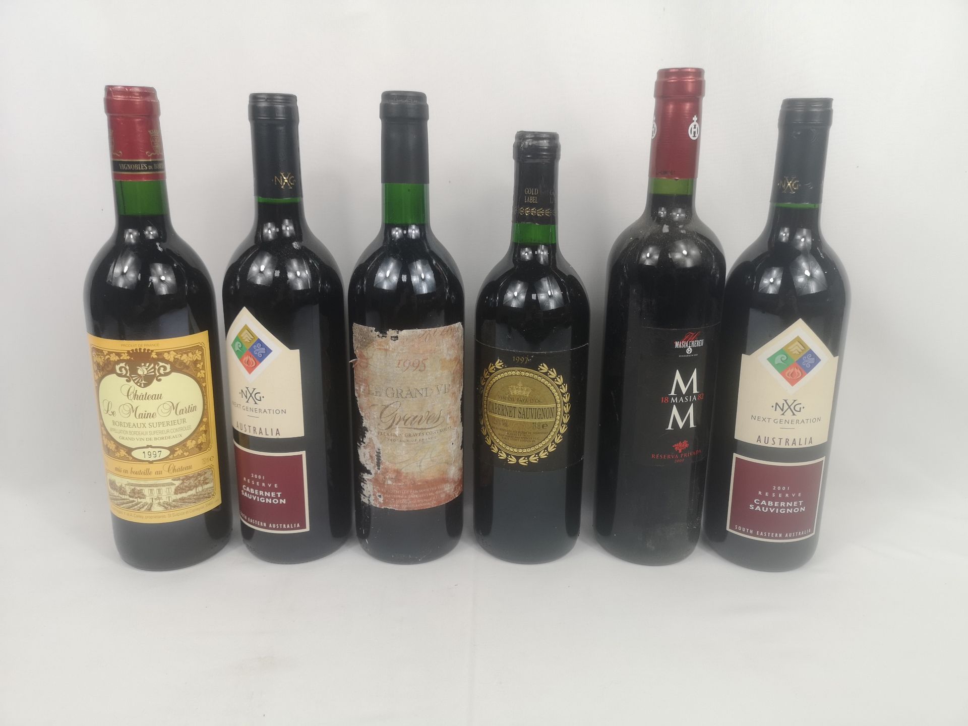 Six bottles of wine