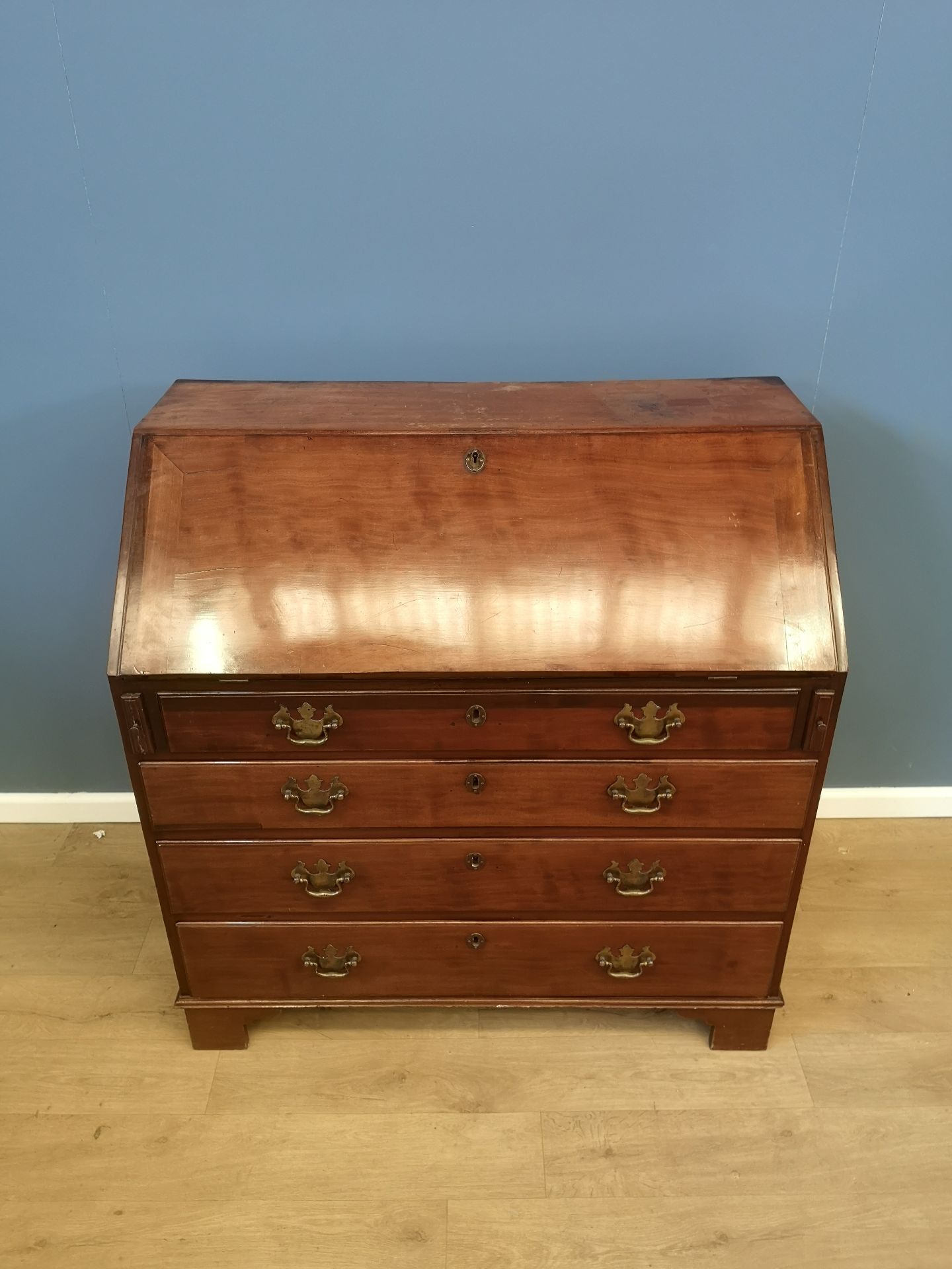 Victorian mahogany bureau - Image 2 of 6