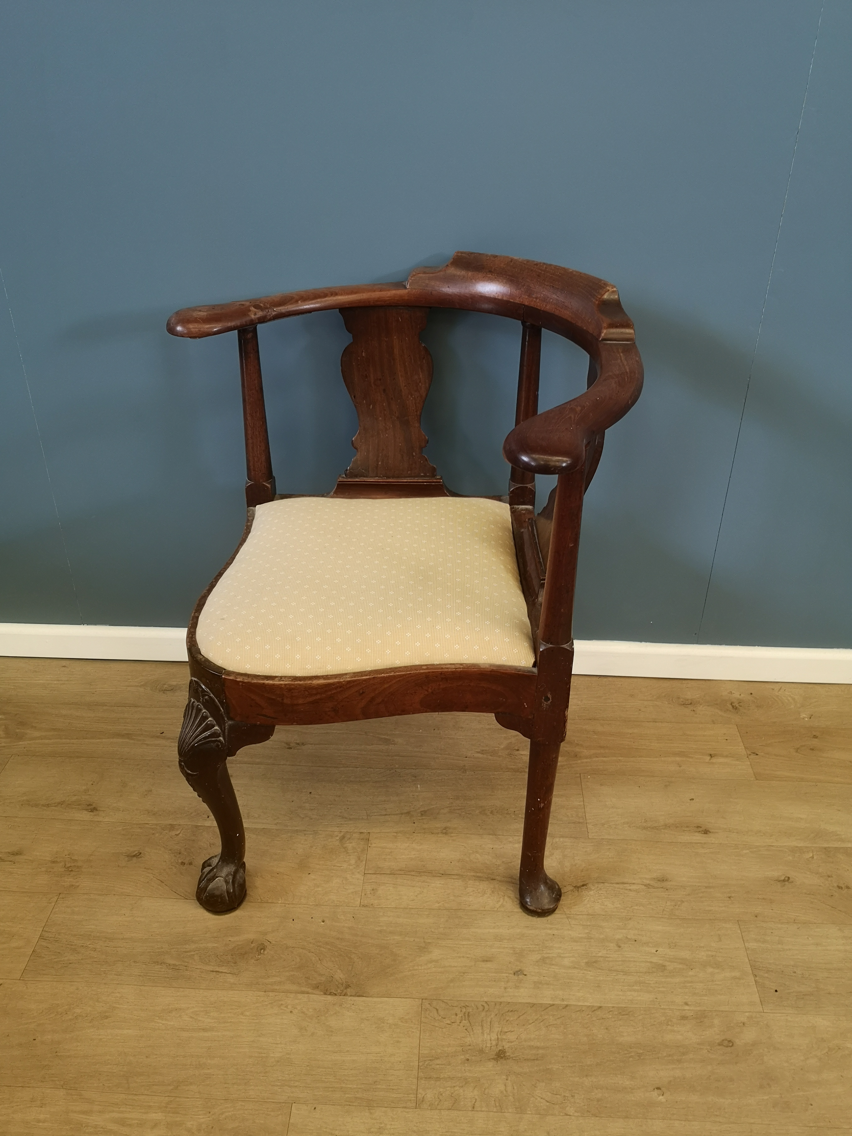 Mahogany corner chair - Image 6 of 6