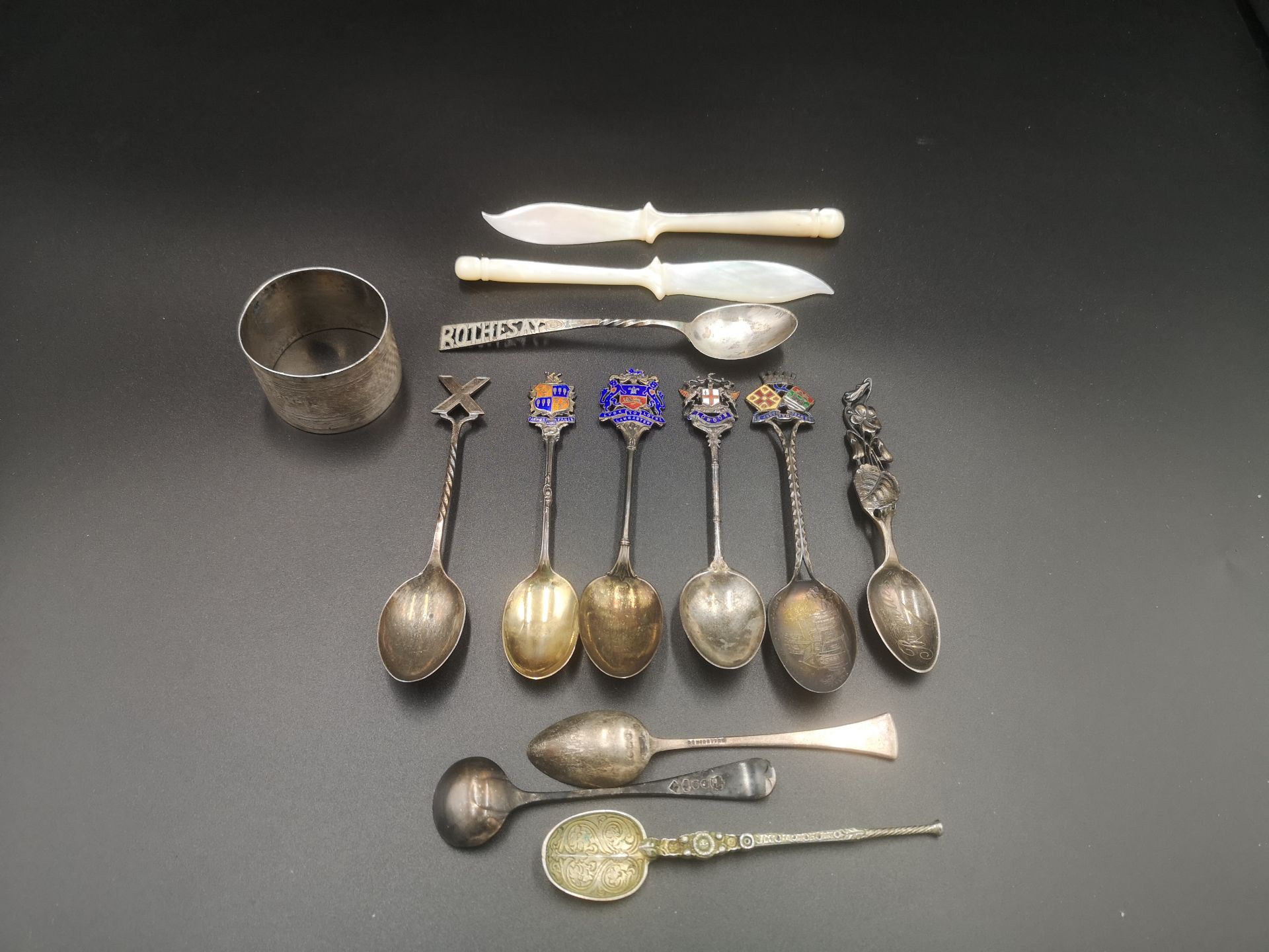 Eight silver souvenir spoons and other items - Image 6 of 6