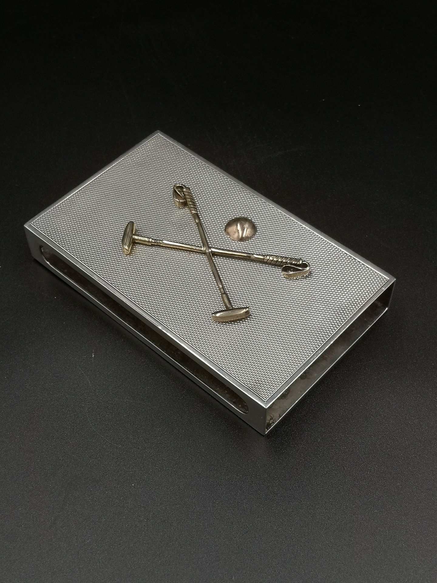 Asprey silver matchbox holder with gold detailing - Image 5 of 5