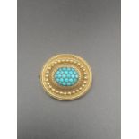Victorian gold and turquoise brooch