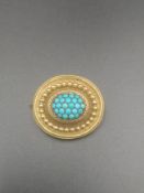 Victorian gold and turquoise brooch