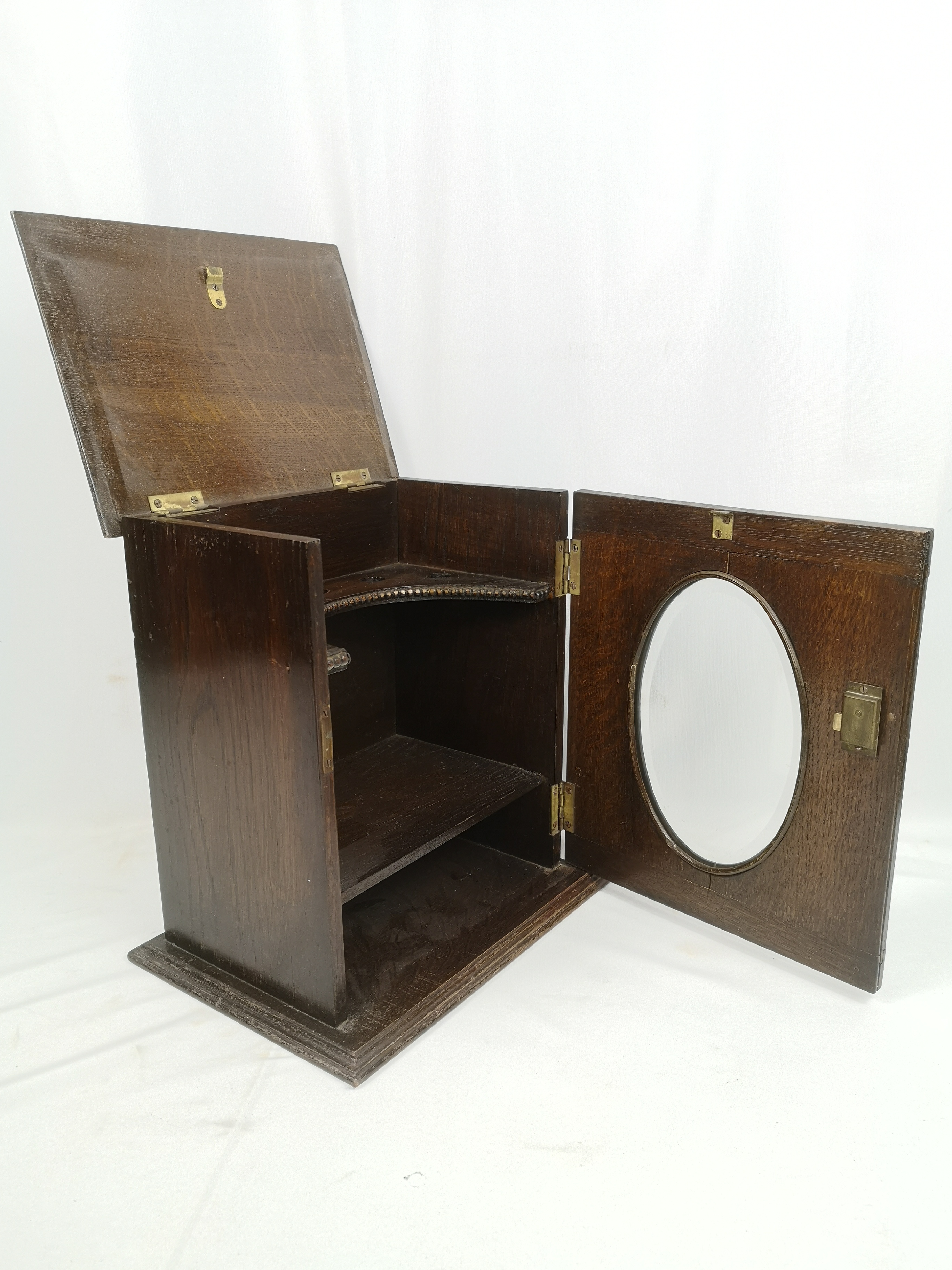 Oak smokers cabinet - Image 5 of 6