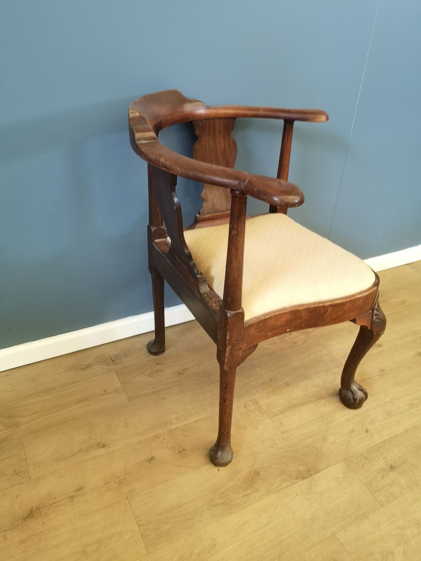 Mahogany corner chair - Image 4 of 6