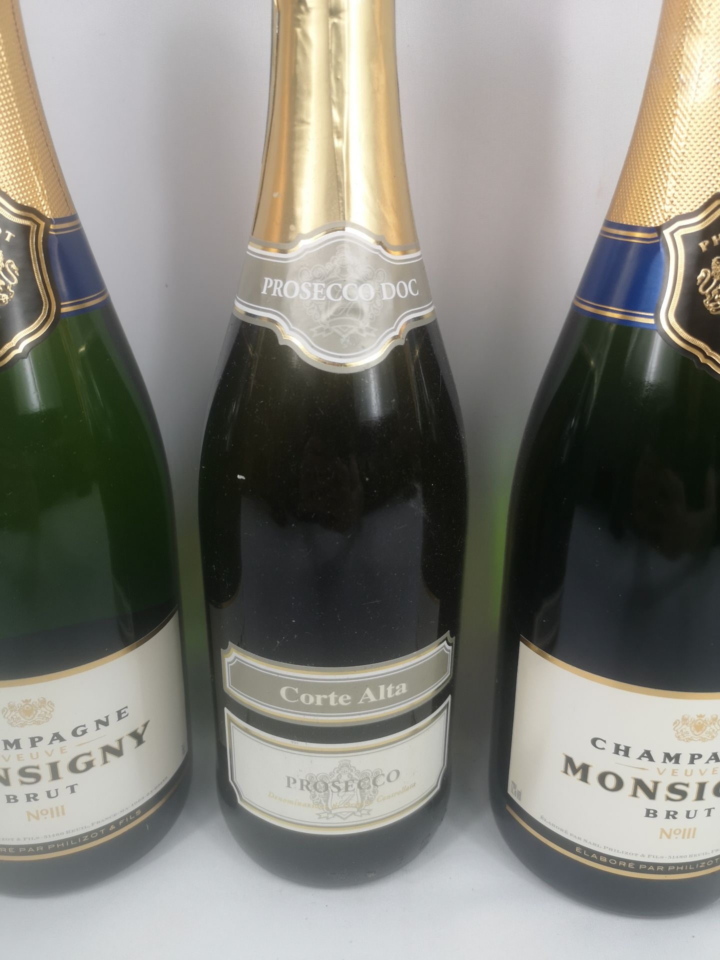 Five 75cl bottles of Monsigny Brut together with a 75cl bottle of Corte Alta Prosecco - Image 3 of 6
