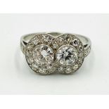 18ct white gold and diamond ring