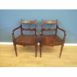 Two 19th century open armchairs