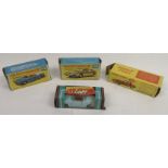 Two boxed Matchbox Series cars together with two others