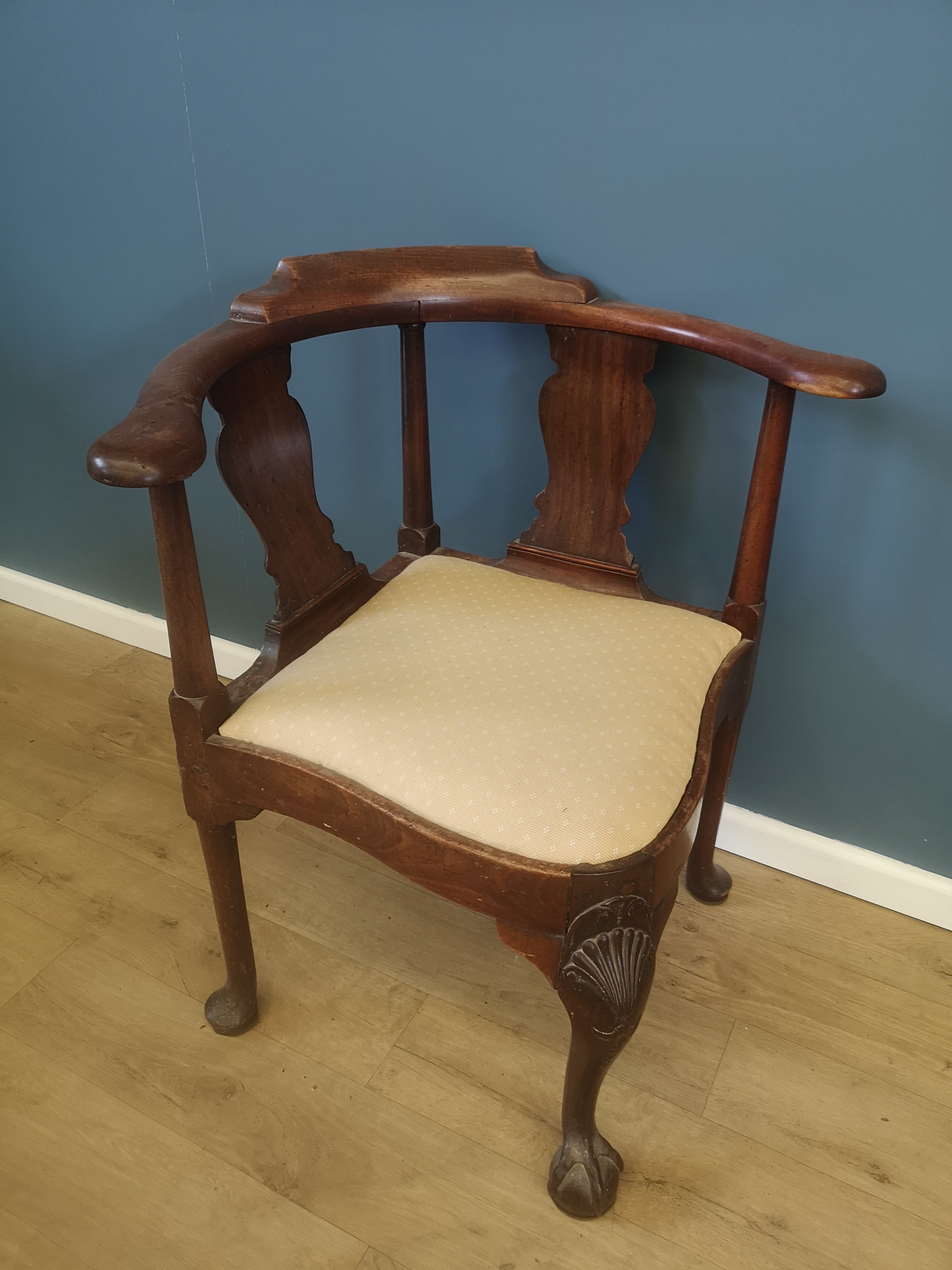 Mahogany corner chair - Image 5 of 6