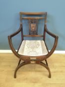 19th century empire style open armchair