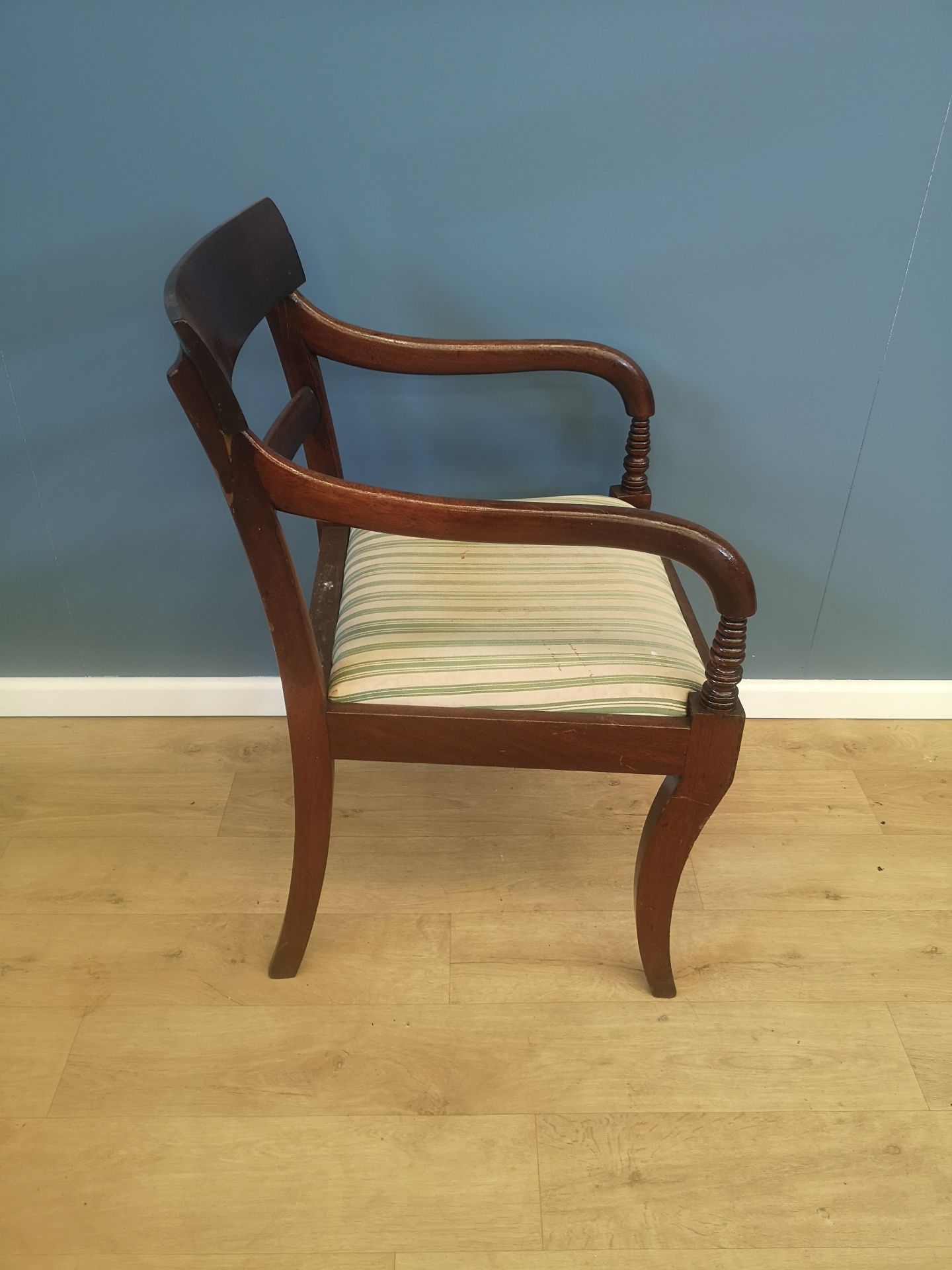 Two mahogany open arm chairs - Image 5 of 5