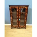 Mahogany glass fronted bookcase