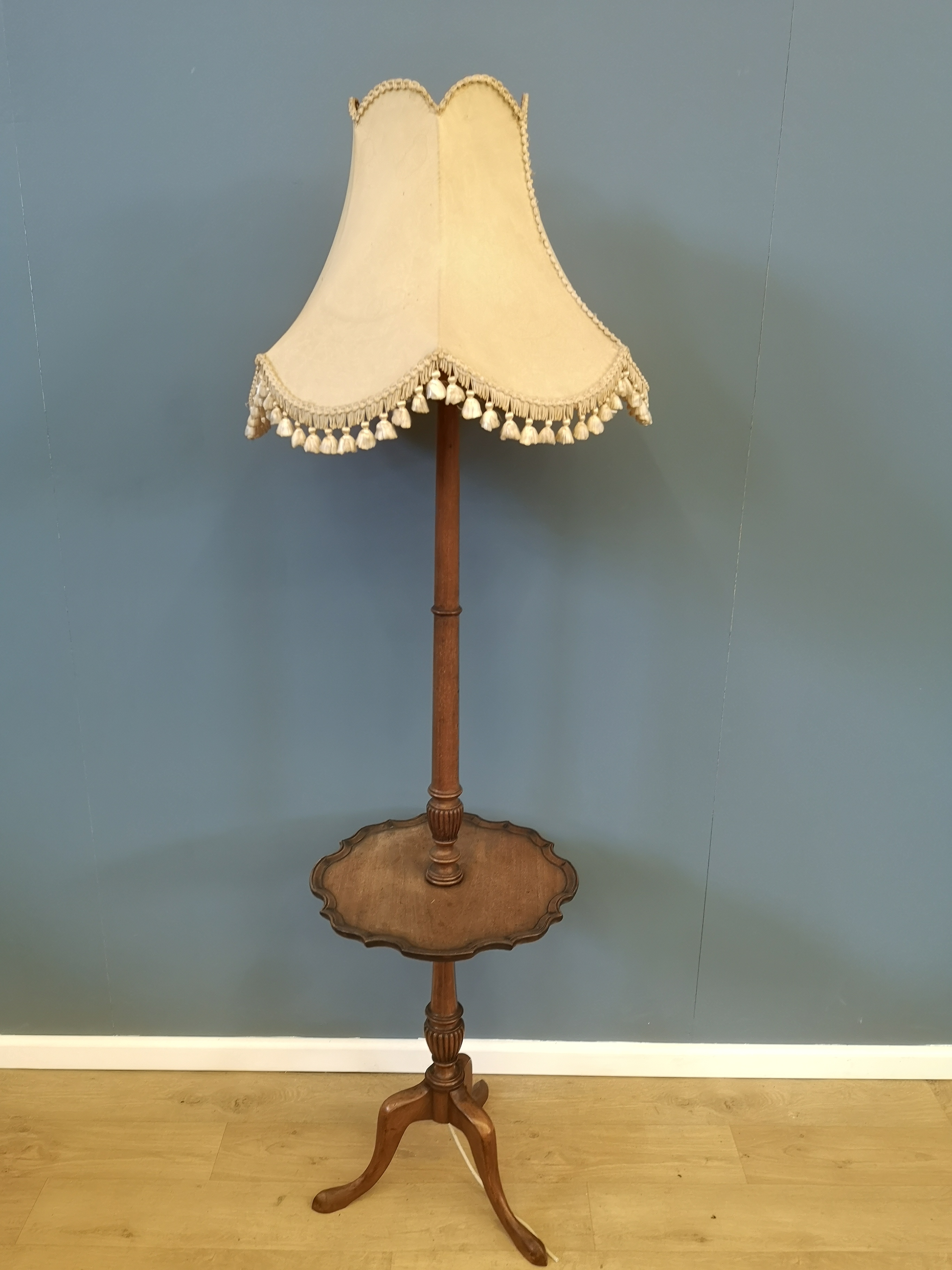 Mahogany standard lamp