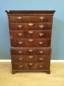 19th century mahogany chest on chest