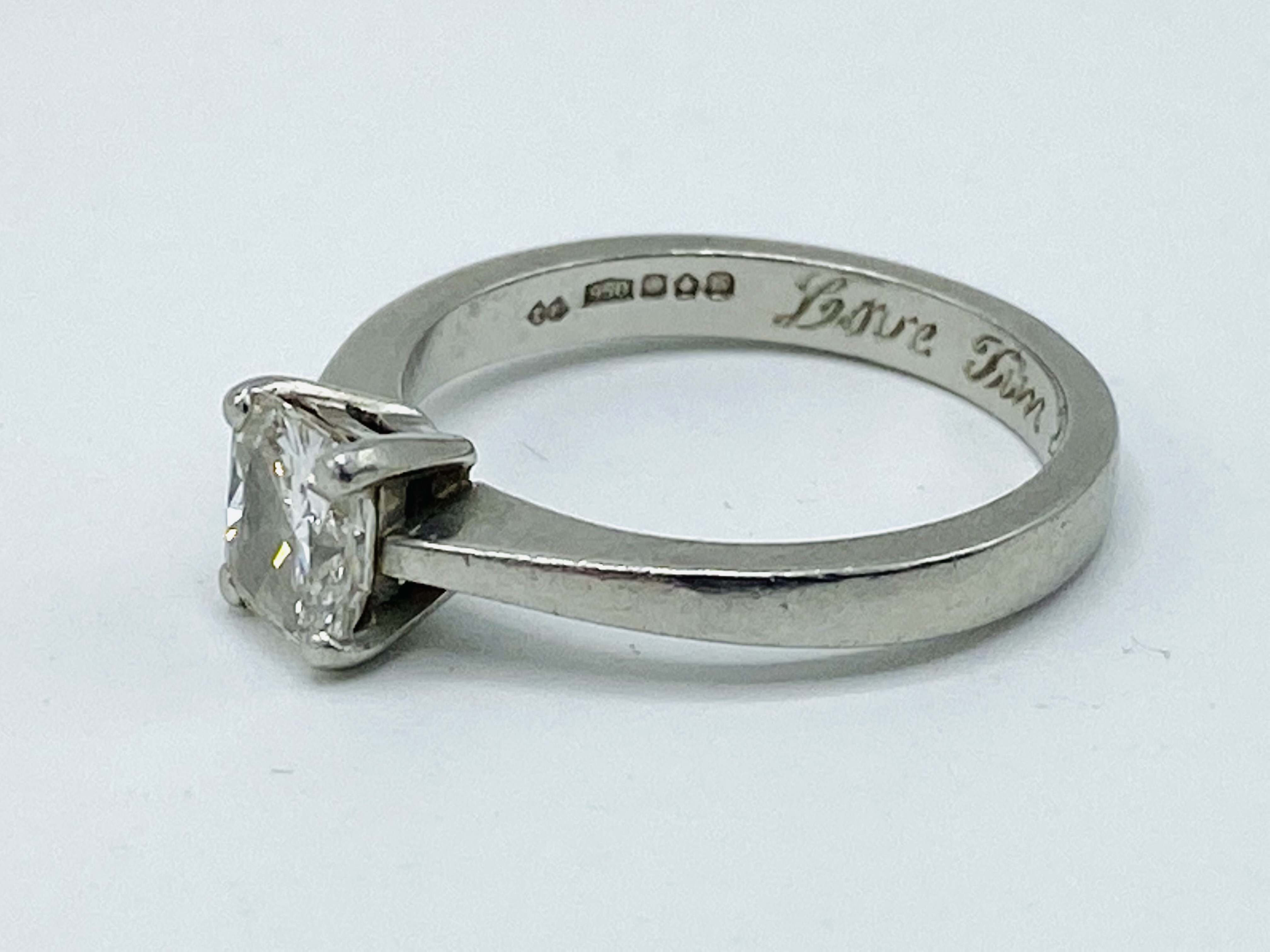 Hallmarked platinum solitaire ring - Image 3 of 4