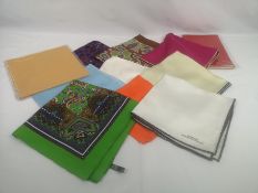 Ten Turnbull and Asser pocket squares.