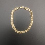 9ct gold curb link bracelet