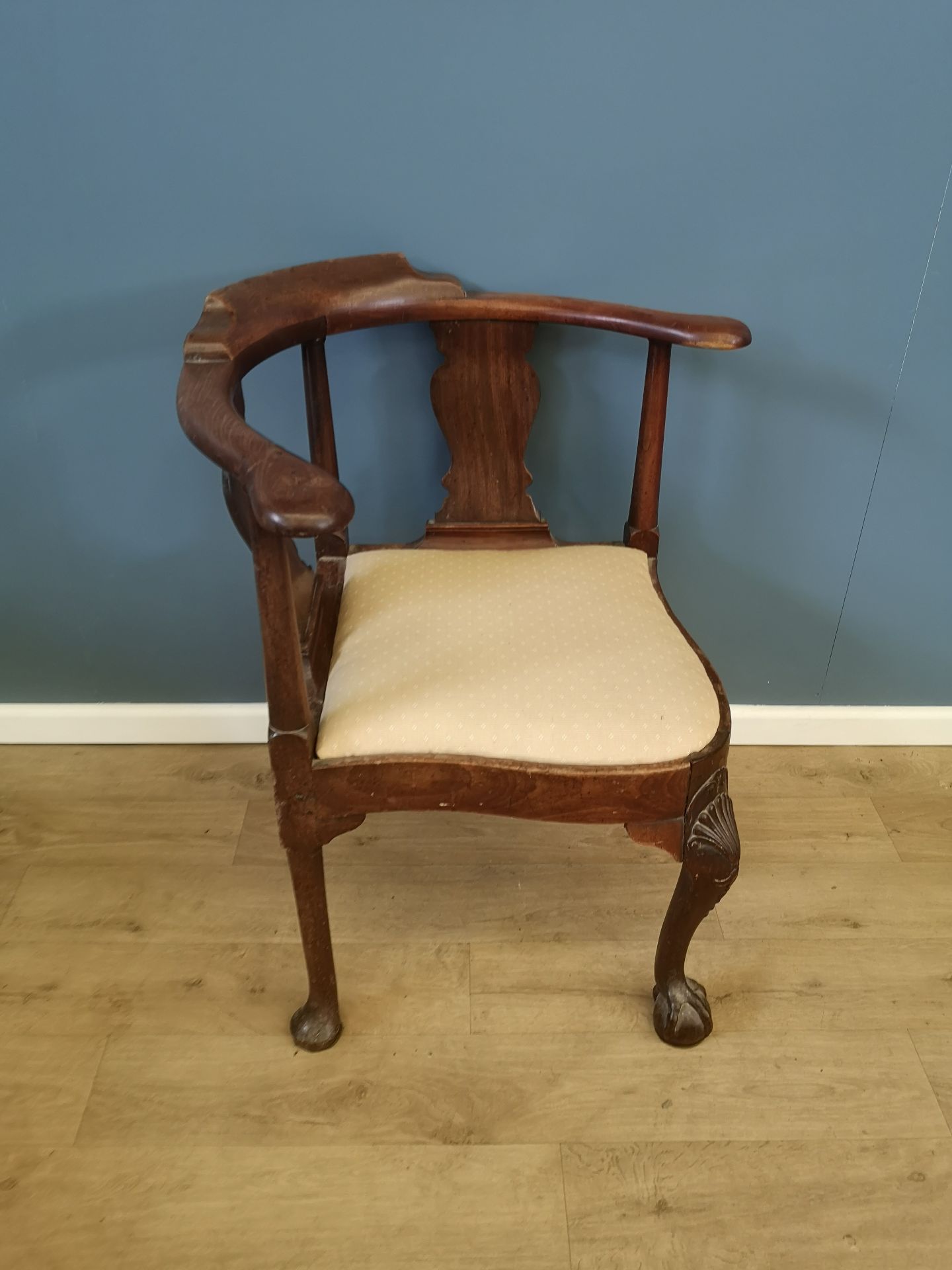 Mahogany corner chair - Image 3 of 6