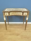 French painted pine writing table