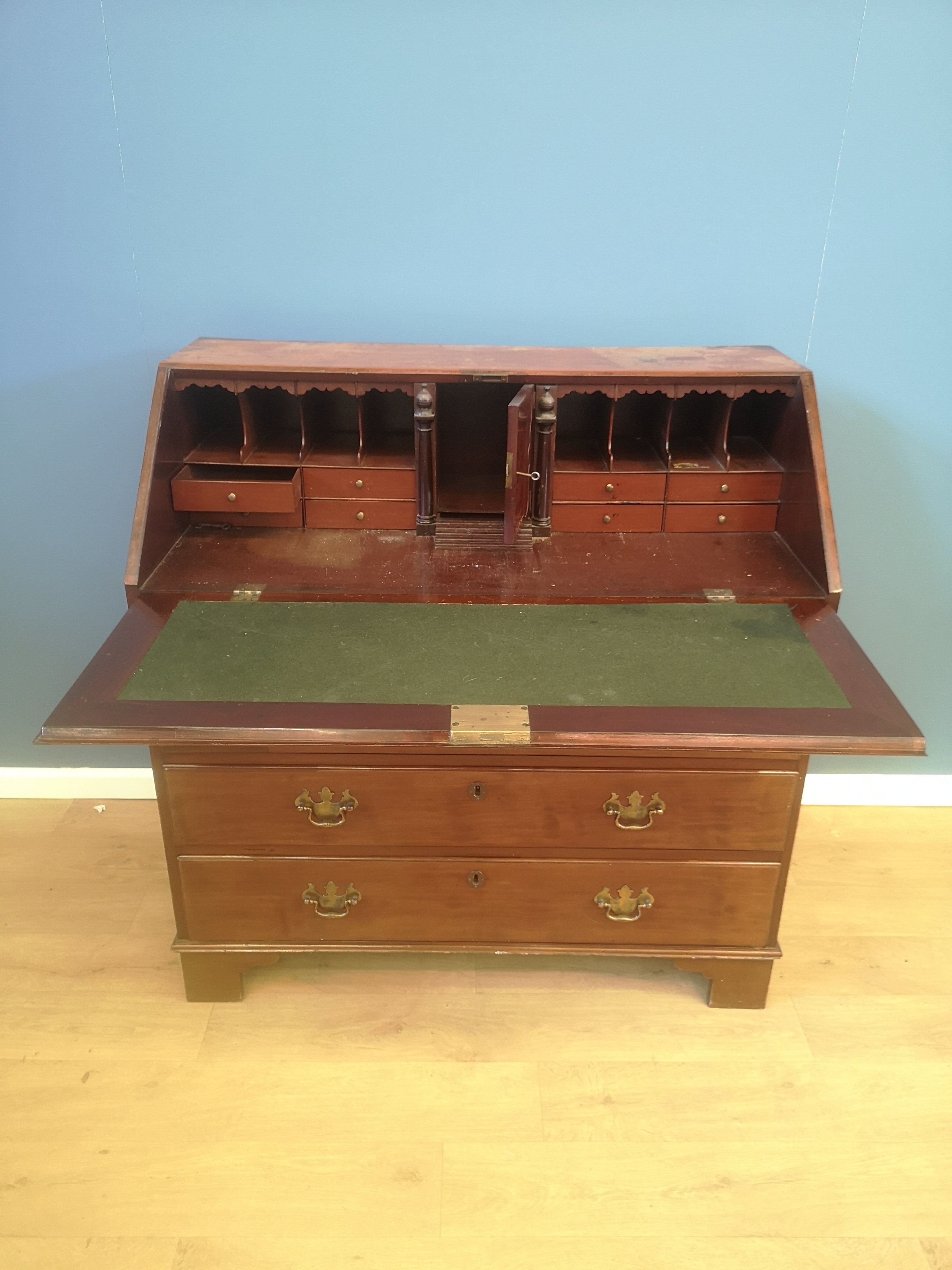 Victorian mahogany bureau - Image 5 of 6