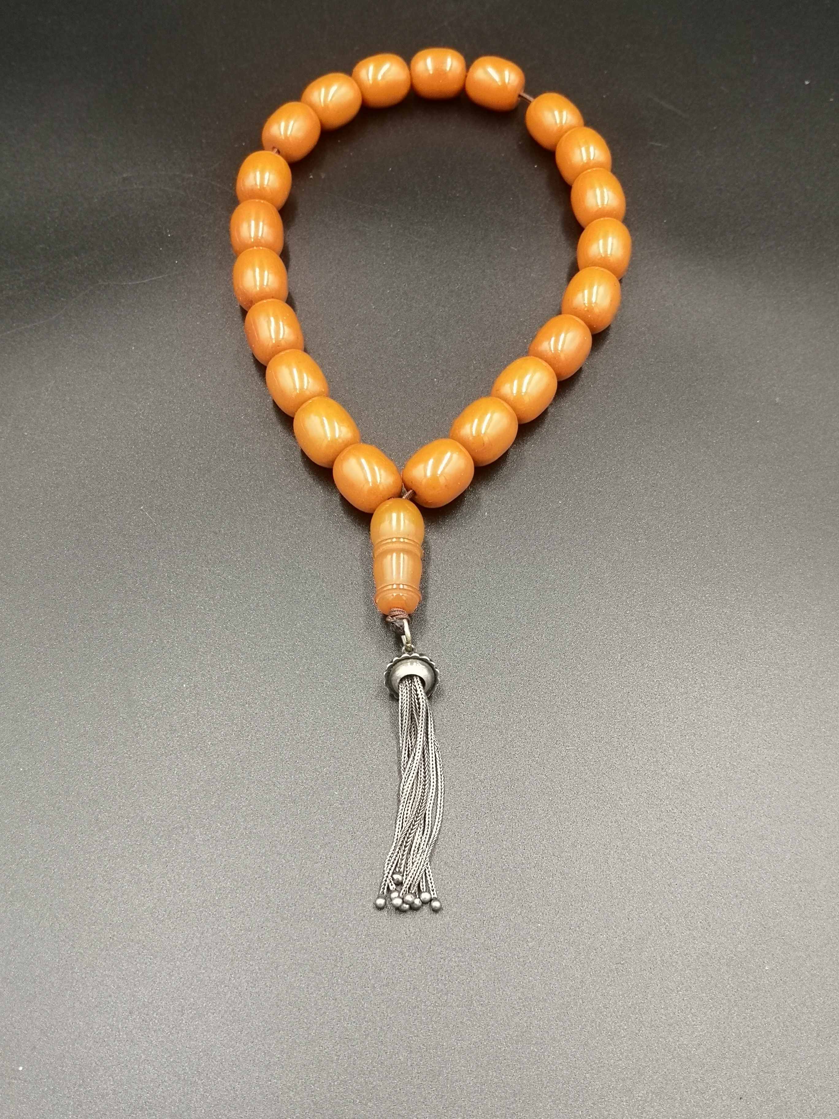 Formed natural butterscotch worry beads - Image 4 of 4
