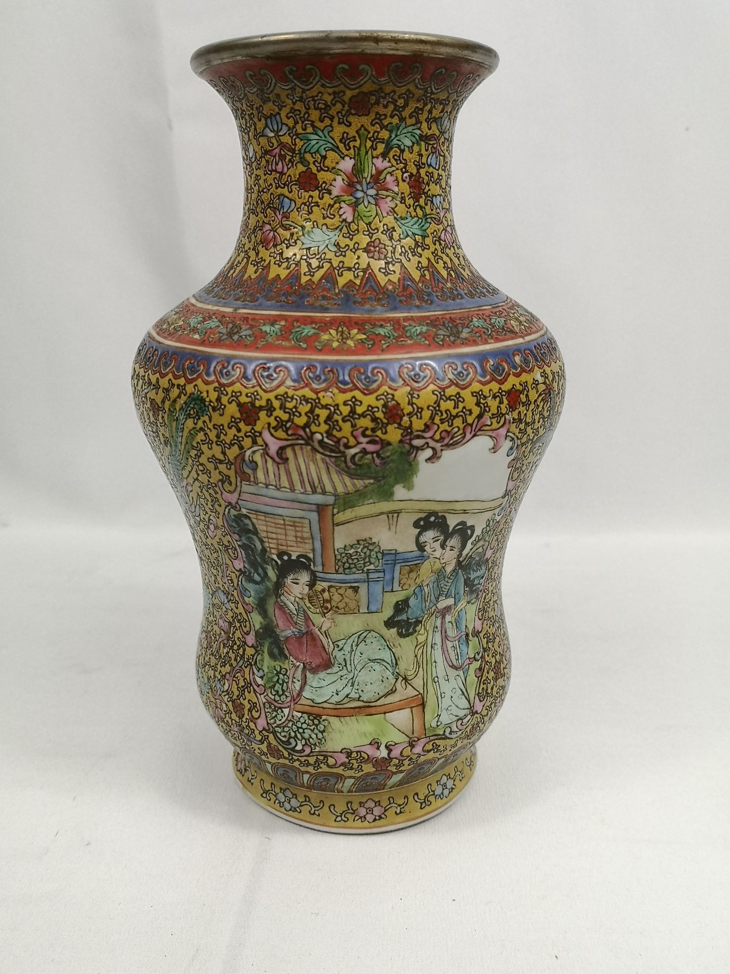 Cloisonne vase together with an Oriental vase - Image 7 of 7