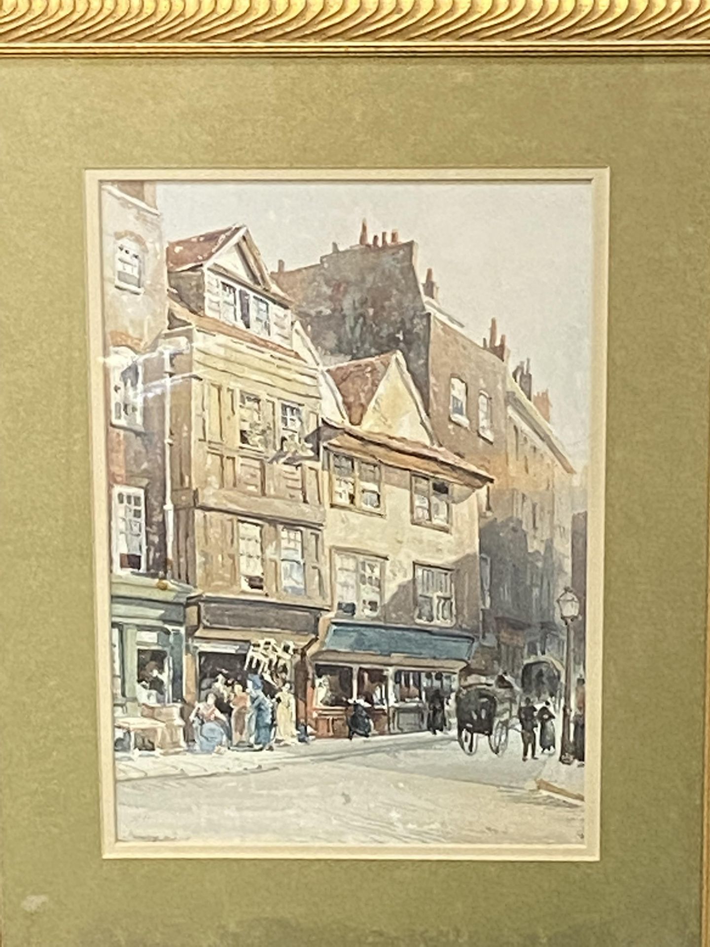 Framed and glazed watercolour, written Drury Lane - Bild 5 aus 5