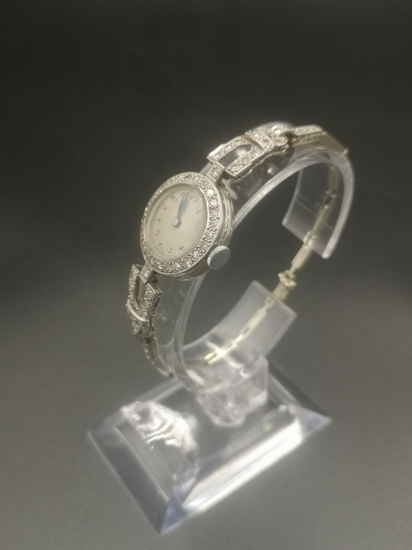 Ladies platinum and diamond cocktail watch - Image 2 of 4