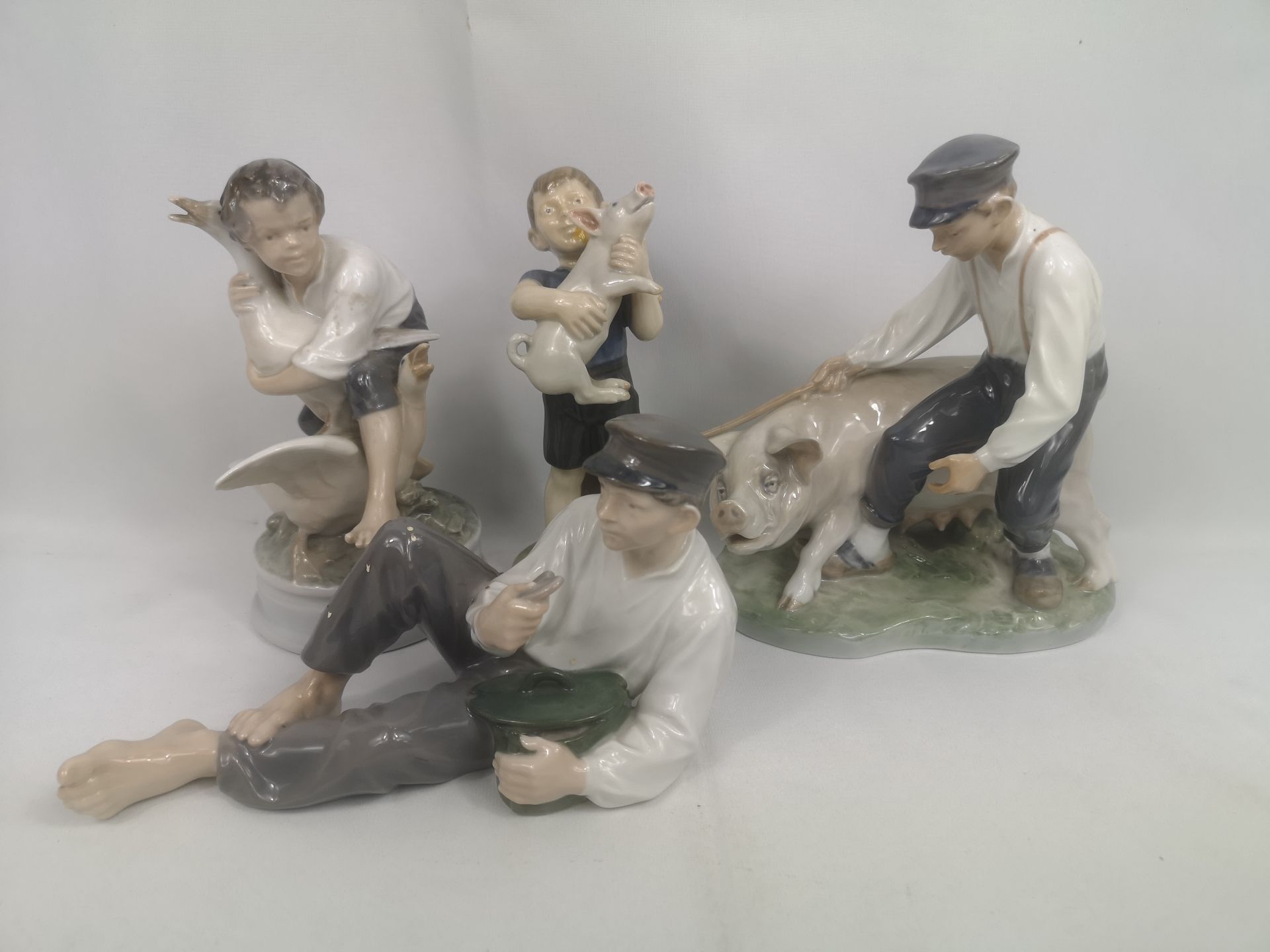 Four Royal Copenhagen figurines