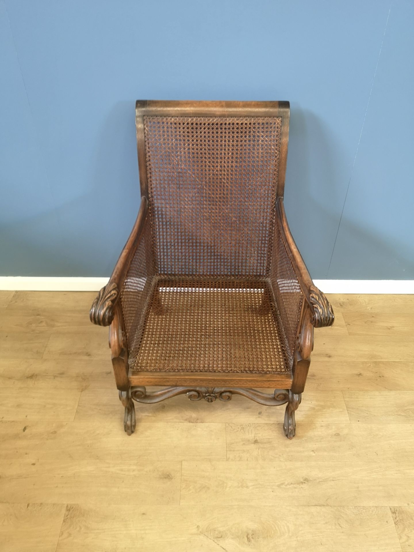 Mahogany armchair with cane seat - Image 2 of 5