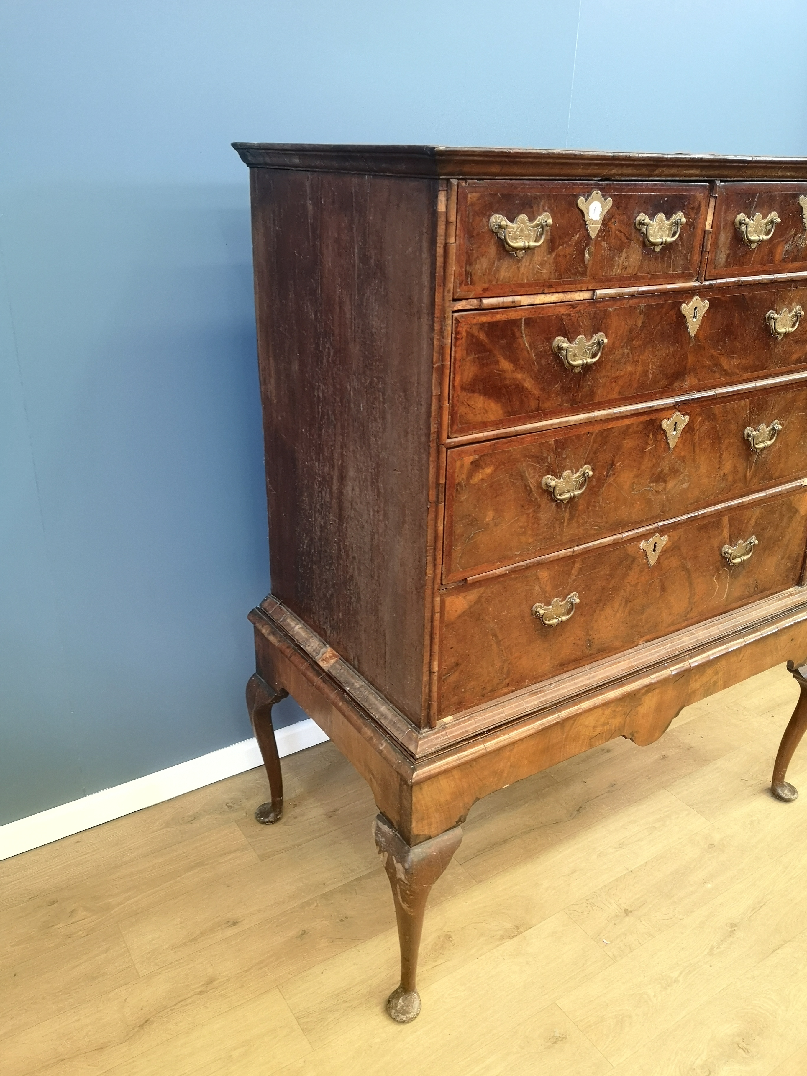 Georgian mahogany chest of drawers on stand - Image 2 of 6