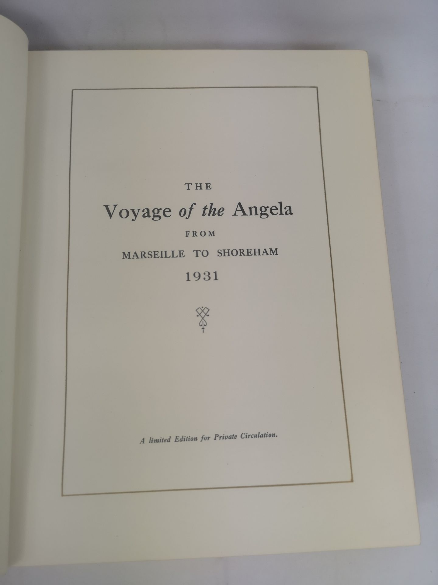 The Voyage of the Angela from Marseille to Shoreham 1931 - Image 4 of 7