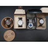 Collection of four gents wristwatches