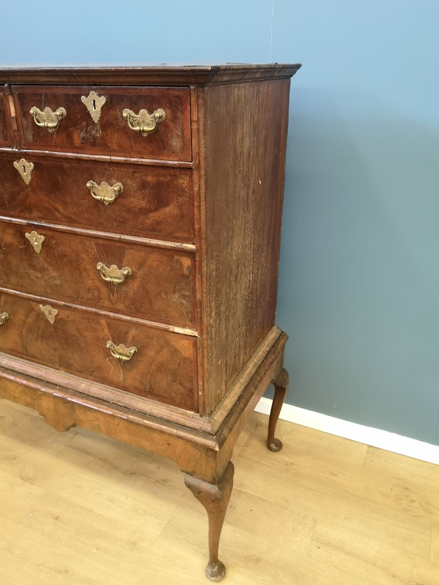 Georgian mahogany chest of drawers on stand - Image 3 of 6