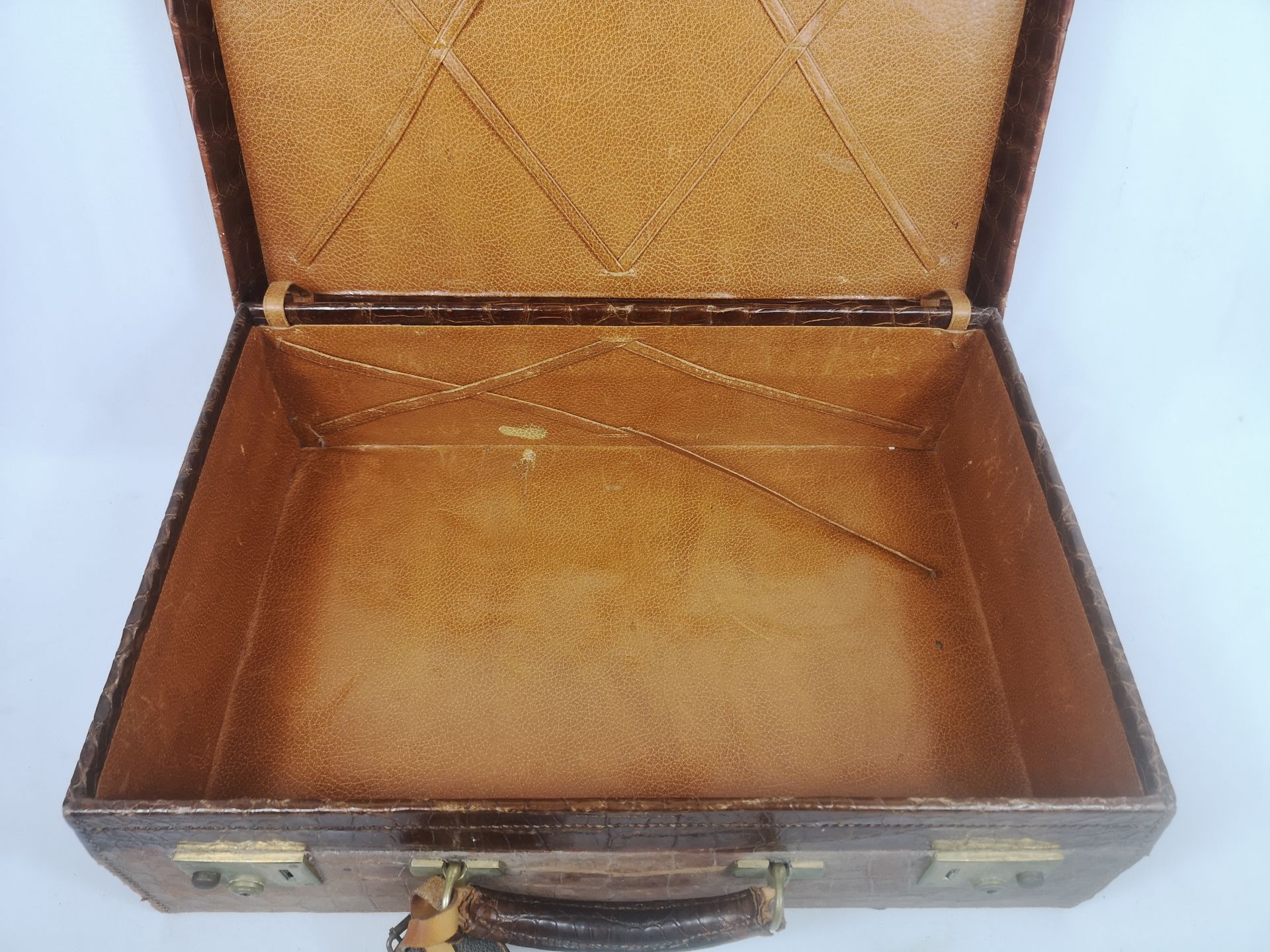 Swaine and Adeney crocodile suitcase - Image 6 of 6