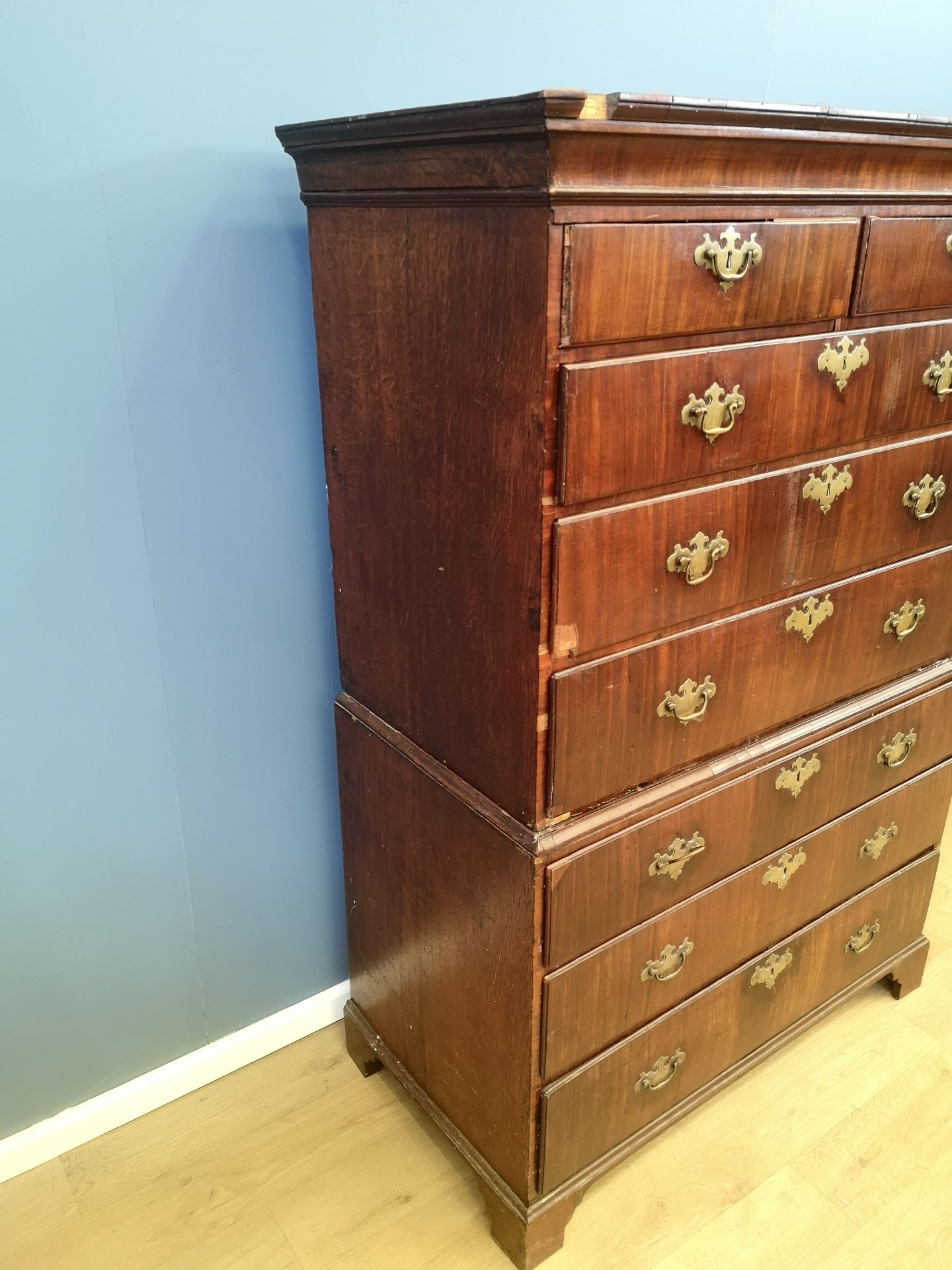 19th century mahogany chest on chest - Image 4 of 6