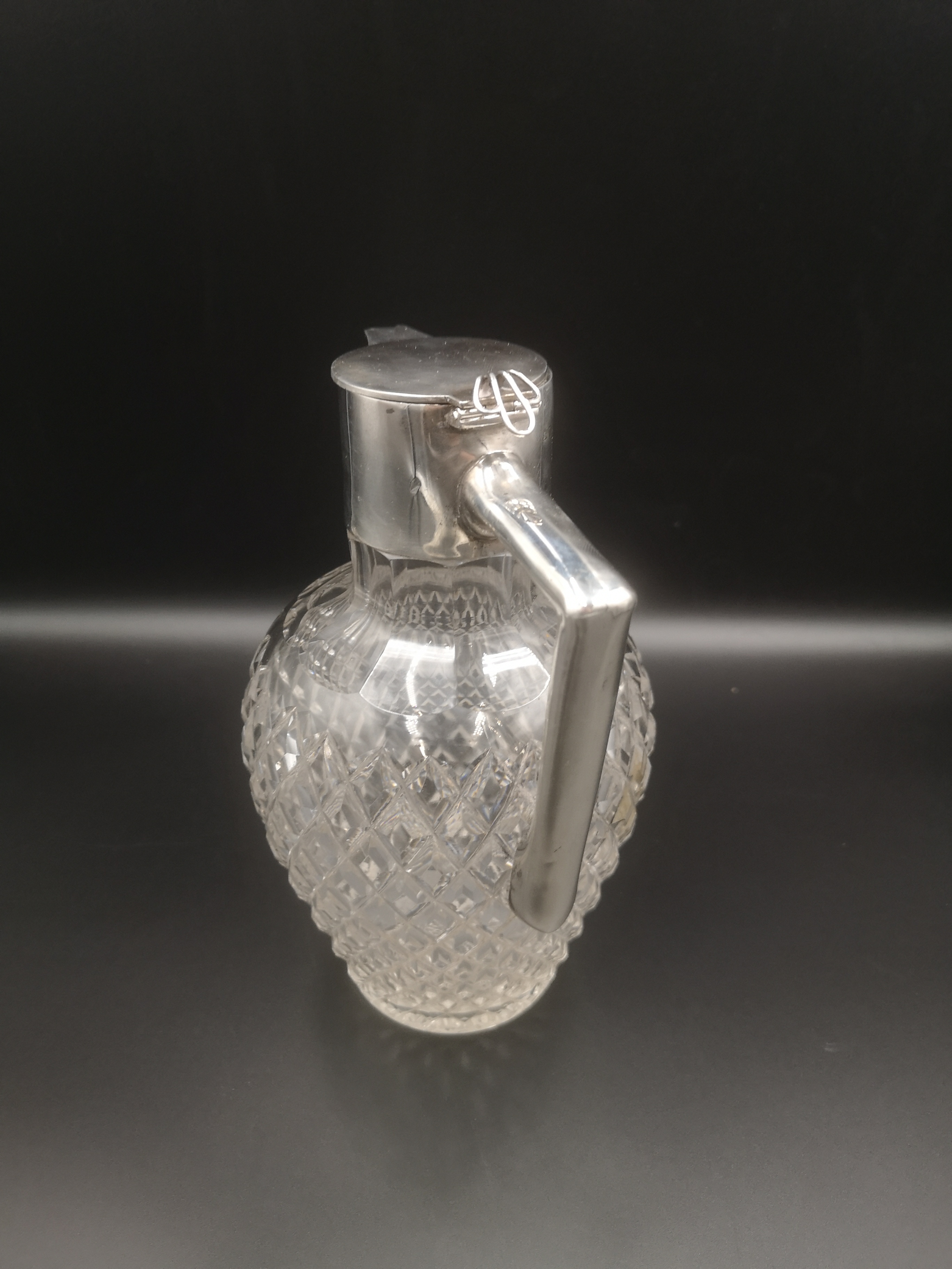 Walker and Hall cut glass and silver claret jug. - Image 3 of 4