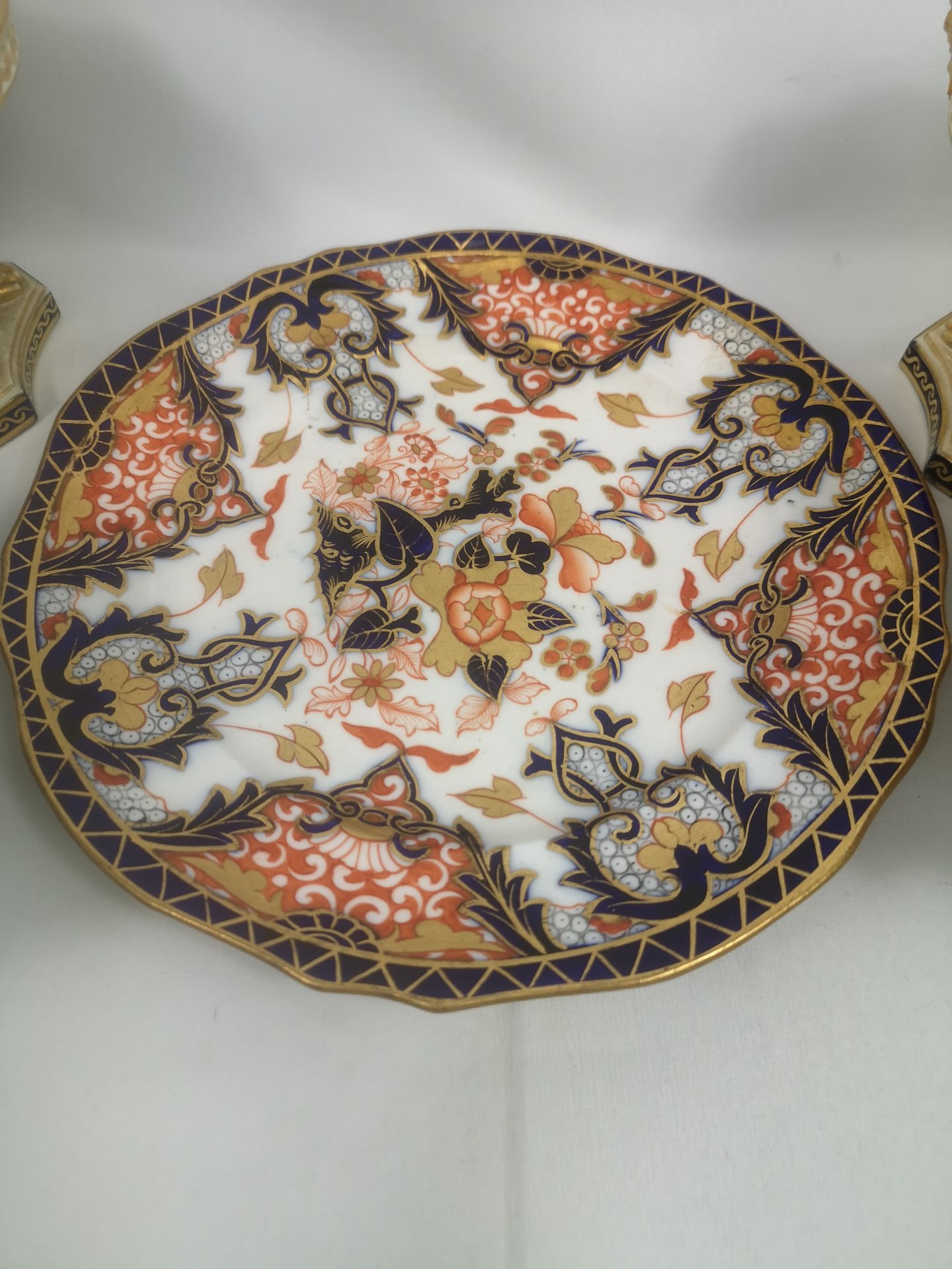 Four Royal Crown Derby pot pourri dishes together with a Royal Crown Derby plate - Image 5 of 7