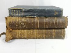 Two books on silver plate
