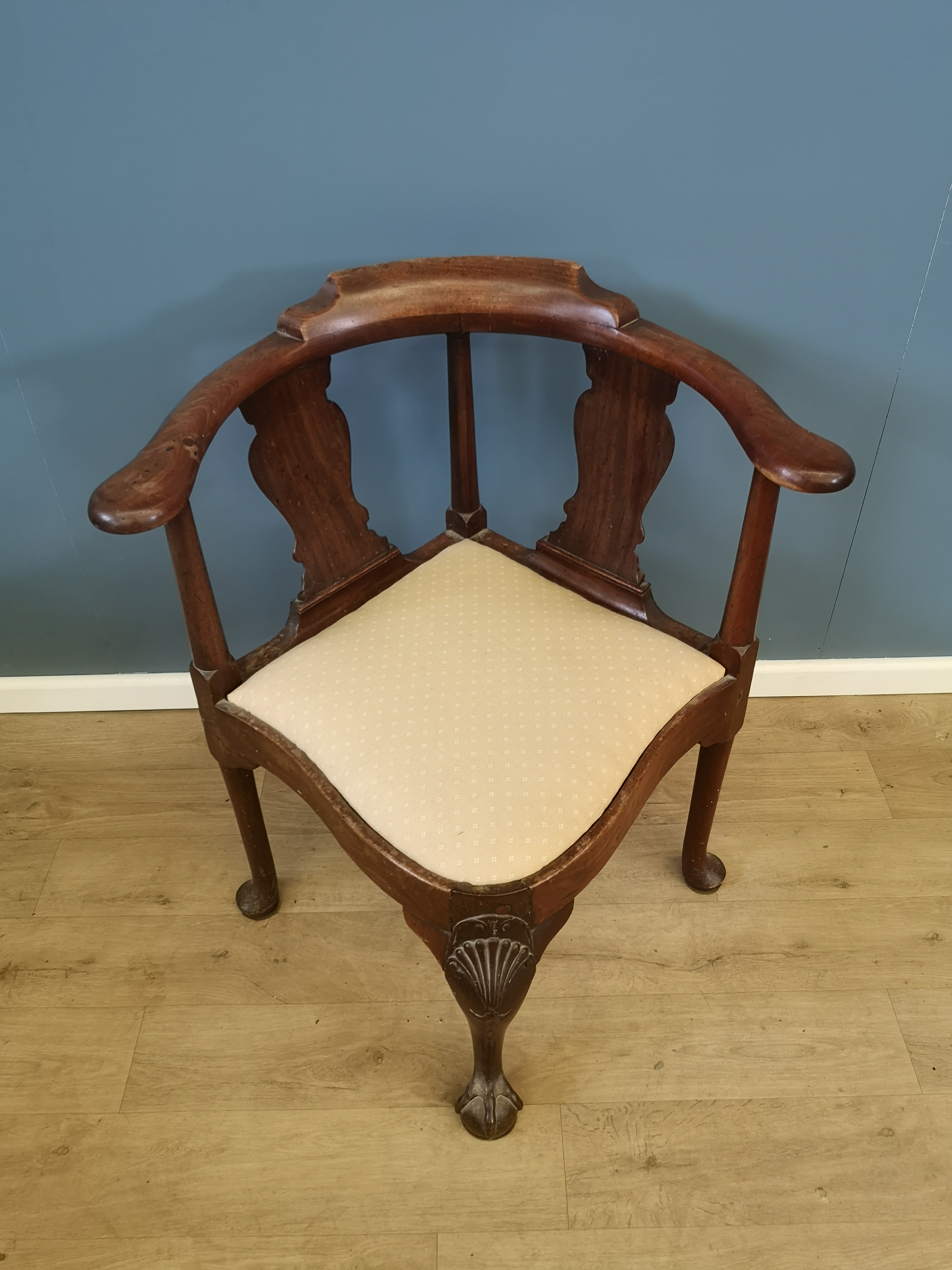 Mahogany corner chair - Image 2 of 6