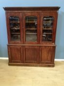 Victorian mahogany glass fronted bookcase